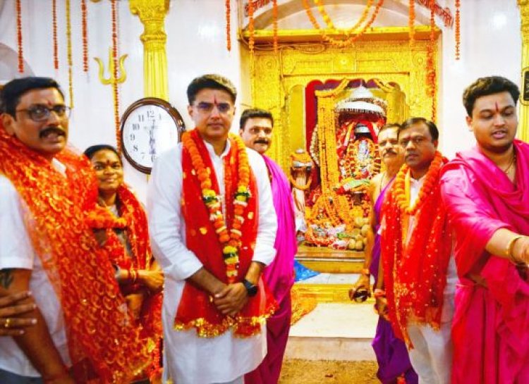 माँ दंतेश्वरी मंदिर में सचिन पायलट ने की पूजा-अर्चना