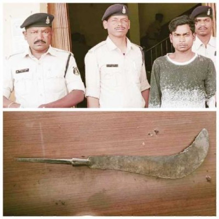 कटार लहराते युवक गिरफ्तार