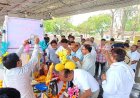 राजनांदगांव रेलवे स्टेशन में रेल यात्रियो को निस्वार्थ निशुल्क शीतल ठंडा जल वितरण सेवा पद्मश्री पुखराज बाफना द्वारा उद्घाटित
