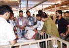 आज सुबह मतदान दलों को सामग्री वितरण, साथ ही रवानगी