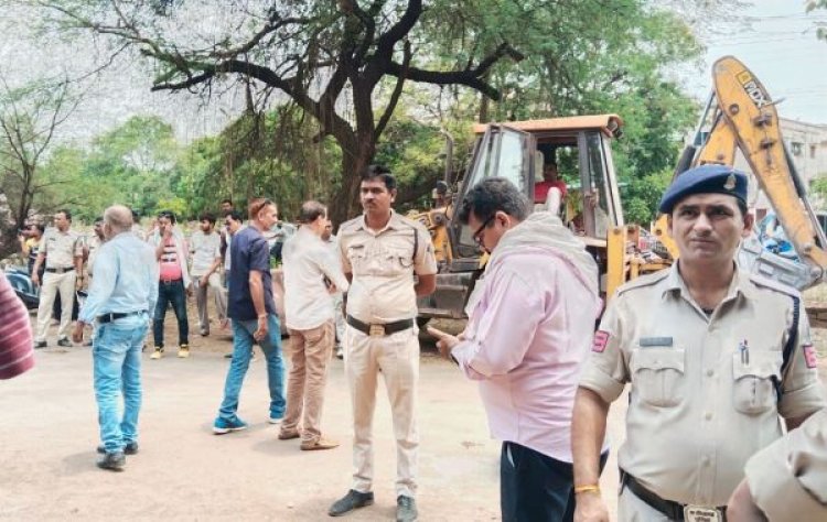 भिलाई इस्पात संयंत्र द्वारा अवैध कब्जेधारी के विरूद्ध बड़ी कार्यवाही